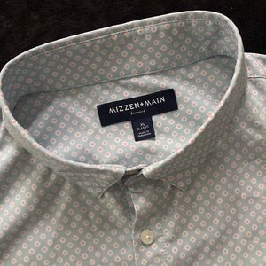 Mizzen + Main Leeward Shirt Mens XL Geometric Print Classic Fit Button Up Preppy